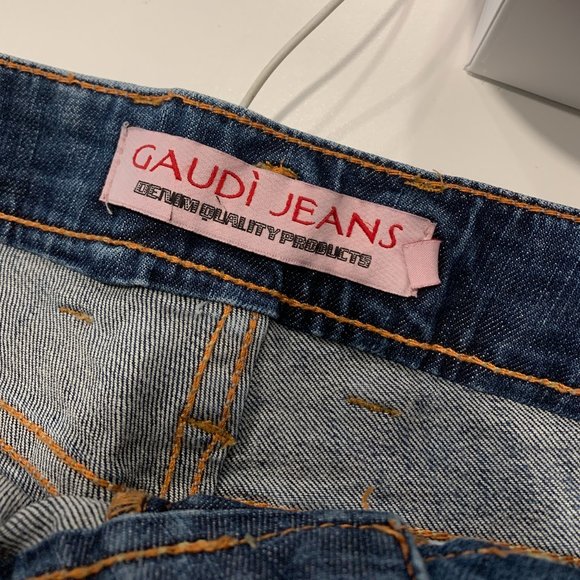 Gaudi Jean Short Orange Gem Logo - Picture 7 of 7
